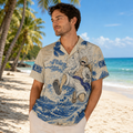 Blue Sea Adventure - Anime Pirate Hawaiian Shirt