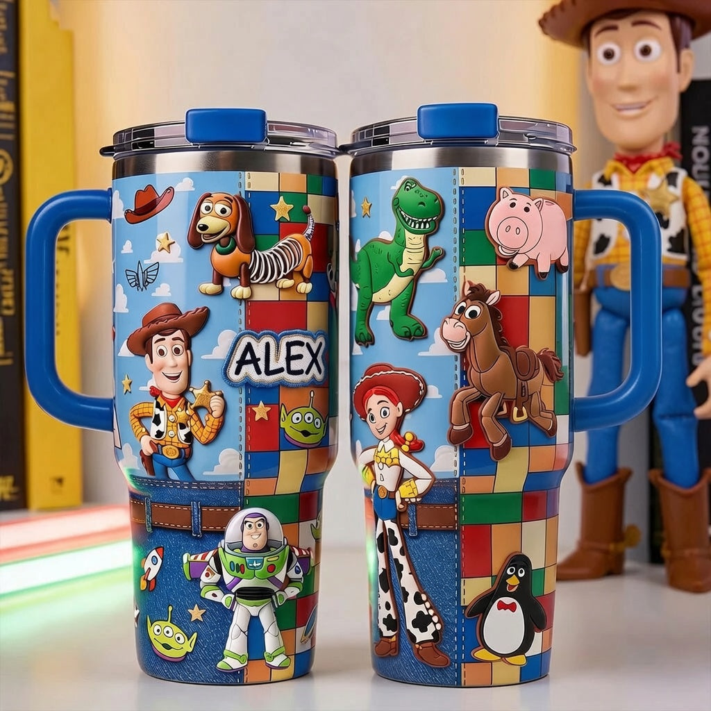 Galaxy And Western Buddy Toy - Personalized Toy Squad Insulated Tumbler