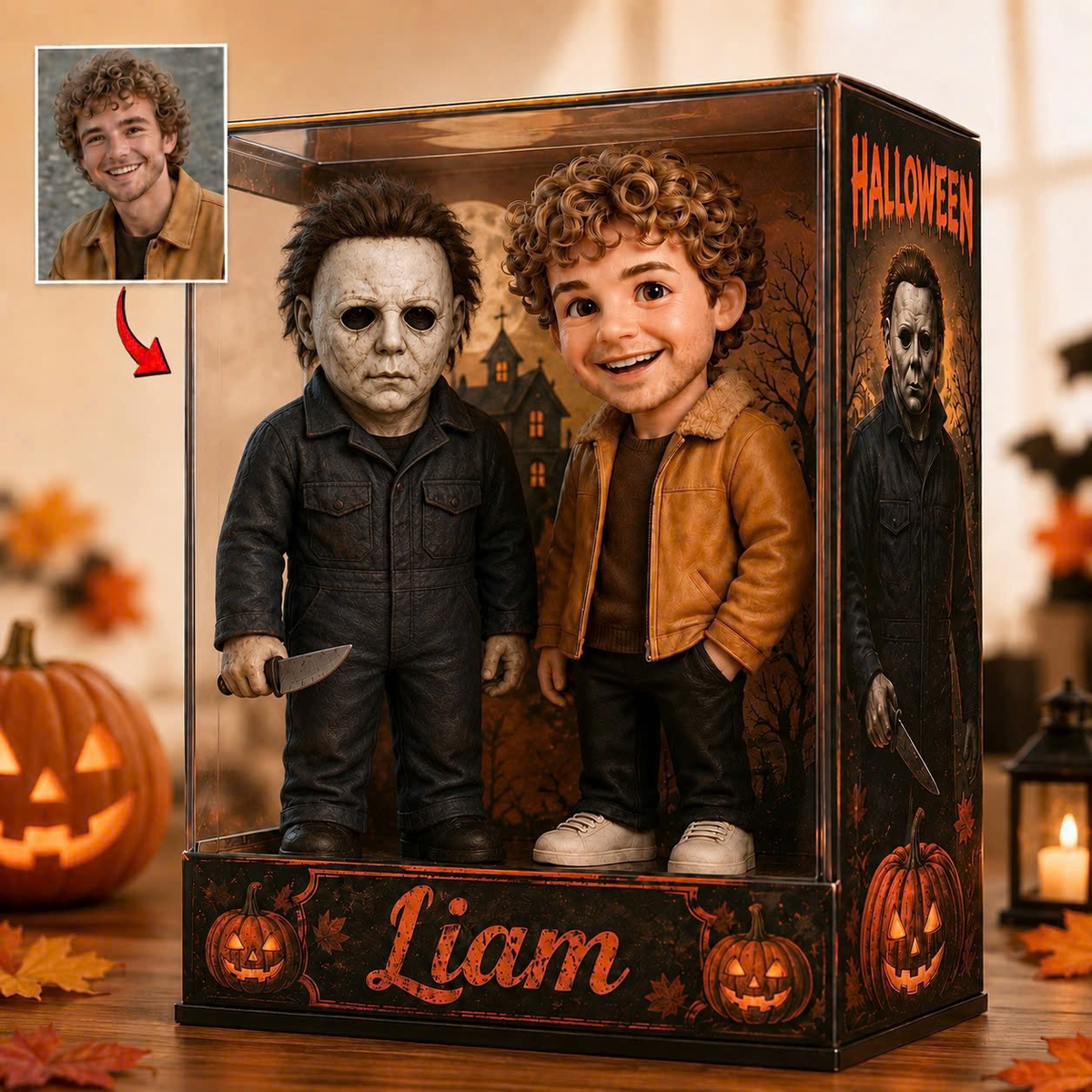 Custom Photo Horror Character Acrylic Plaque – Halloween Keepsake