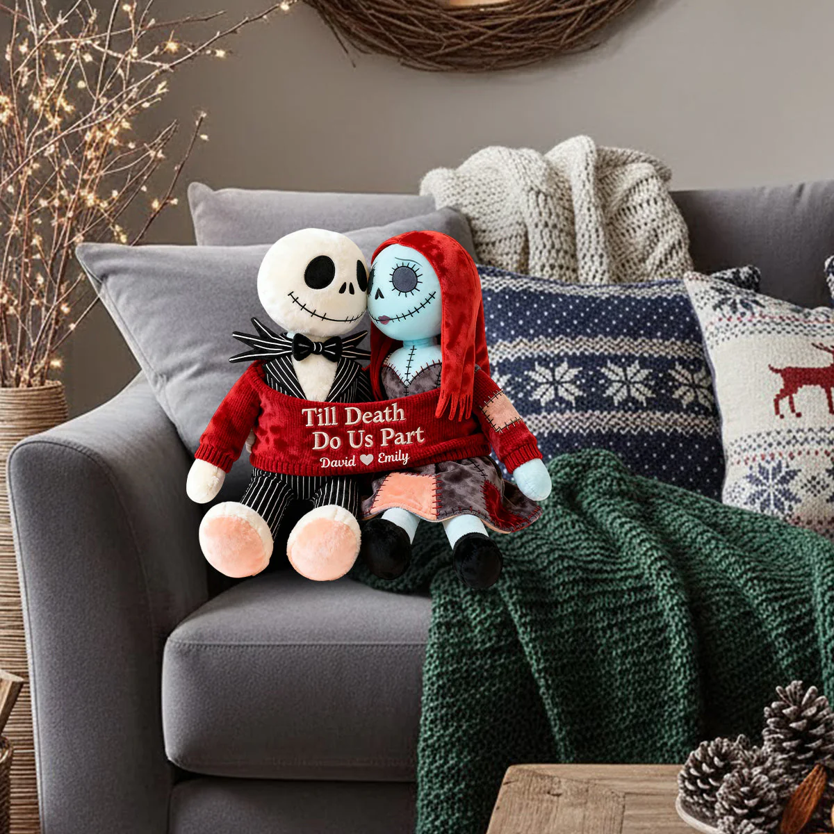 Till Death Do Us Part - Personalized Nightmare Shaped Pillow
