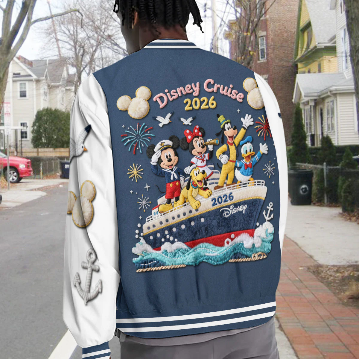 Cruise Trip - Personalized Mouse Varsity Jacket