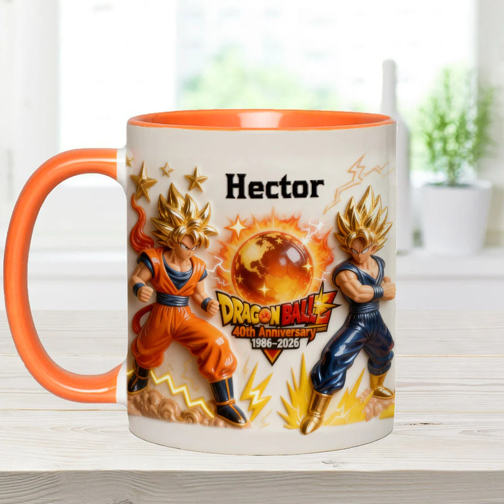 40 Anniversary Balls - Personalized Seven Balls Accent Mug