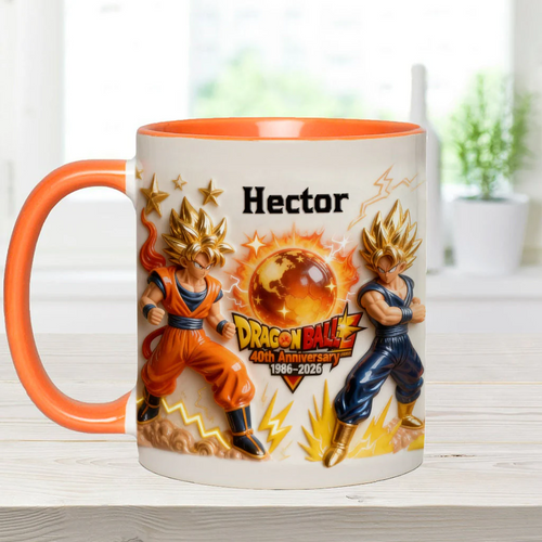 40 Anniversary Balls - Personalized Seven Balls Accent Mug