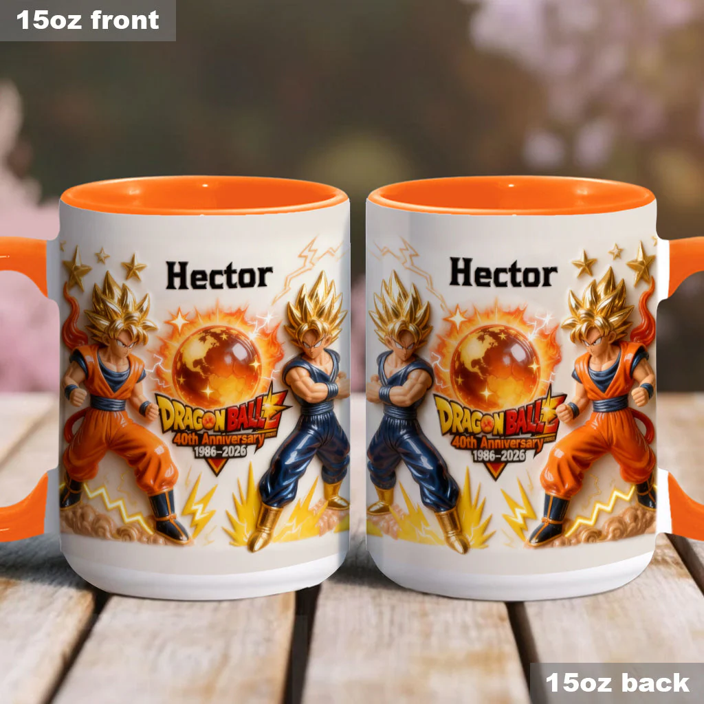 40 Anniversary Balls - Personalized Seven Balls Accent Mug
