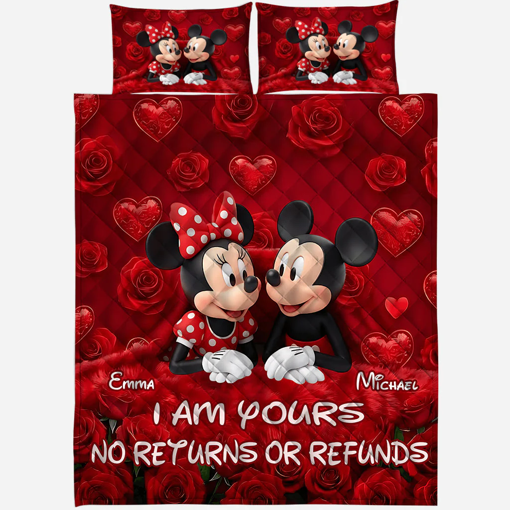 No Returns Or Refunds - Personalized Mouse Quilt Set