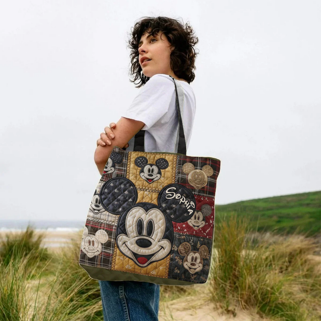 Magical Time - Personalized Mouse Quilted Tote Bag