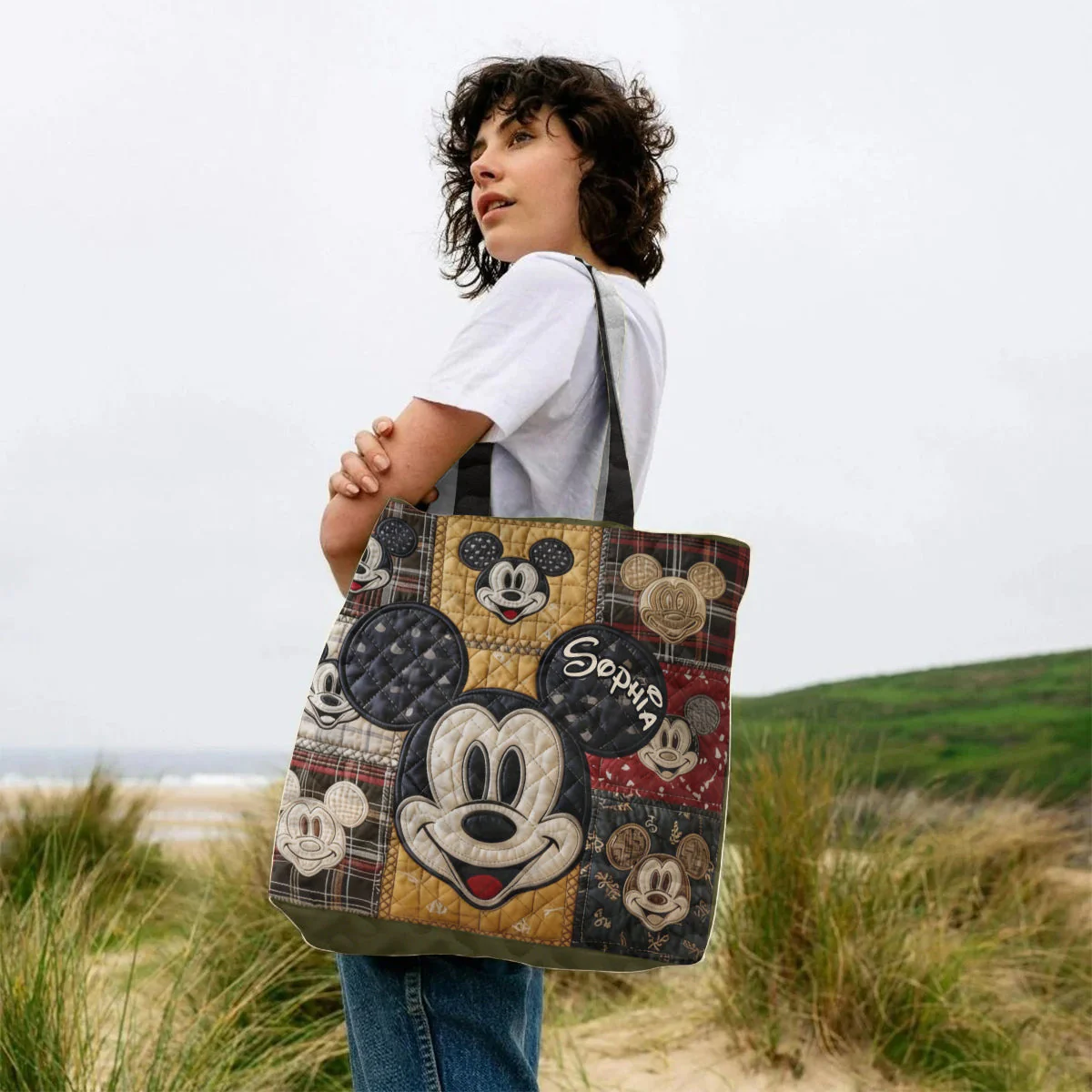 Magical Time - Personalized Mouse Quilted Tote Bag