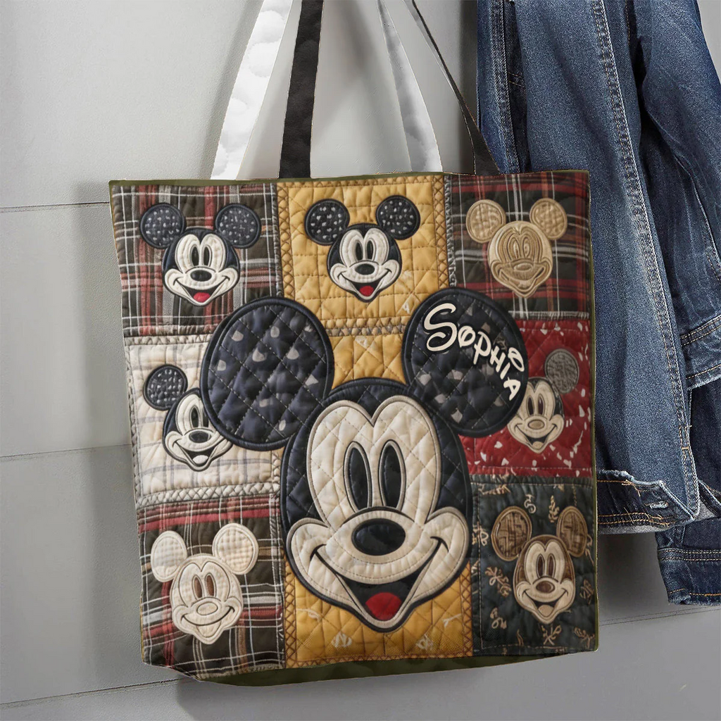 Magical Time - Personalized Mouse Quilted Tote Bag