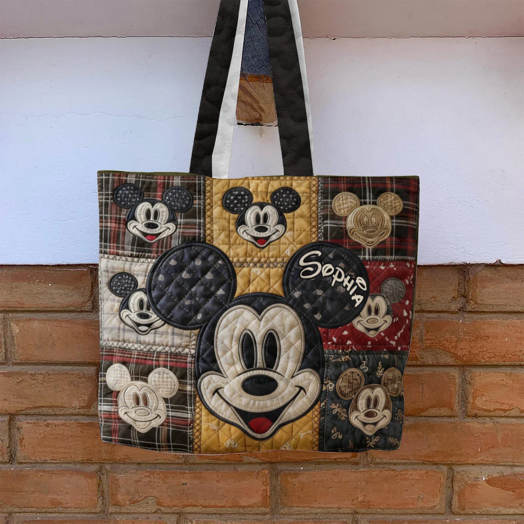 Magical Time - Personalized Mouse Quilted Tote Bag