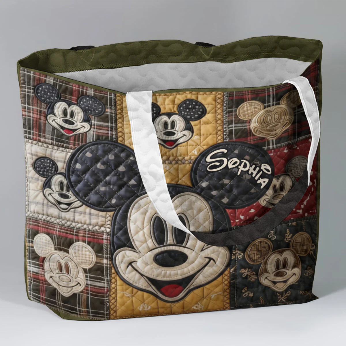 Magical Time - Personalized Mouse Quilted Tote Bag