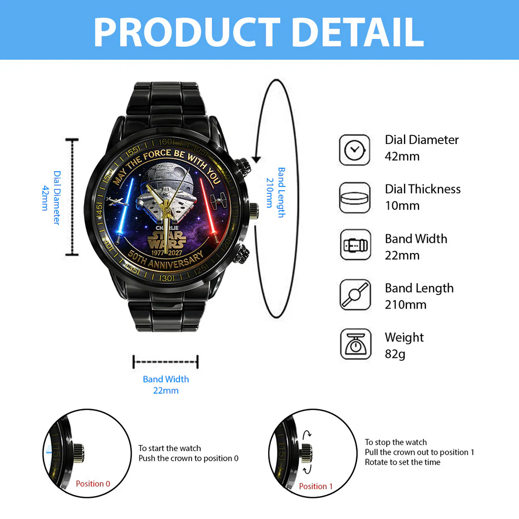 50th Anniversary - Personalized The Force Hand Watch