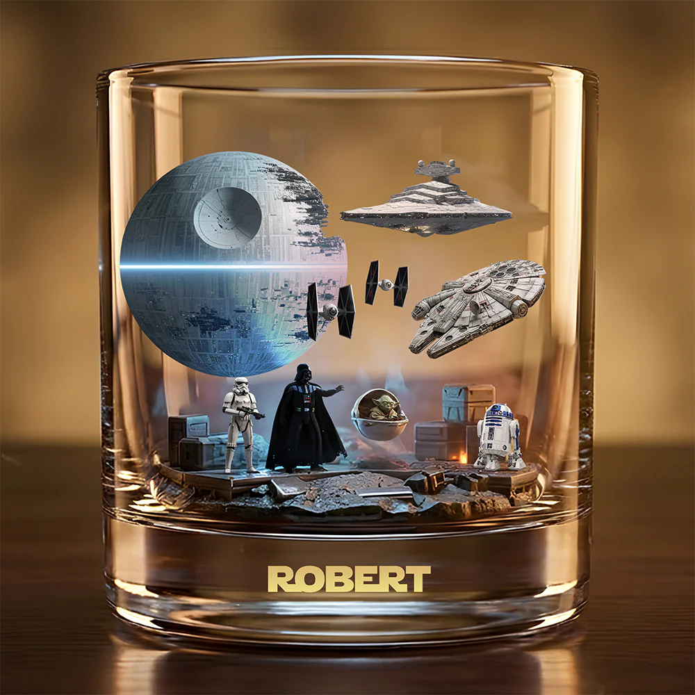 Universe War - Personalized Personalized The Force Whiskey Glass