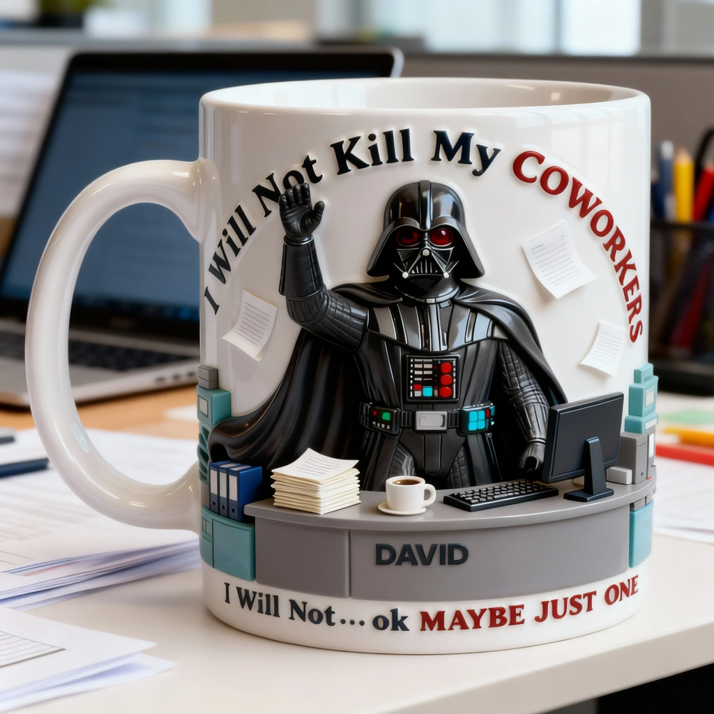 Funny Office - Personalized The Force Accent Mug