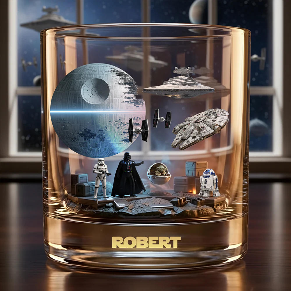 Universe War - Personalized Personalized The Force Whiskey Glass