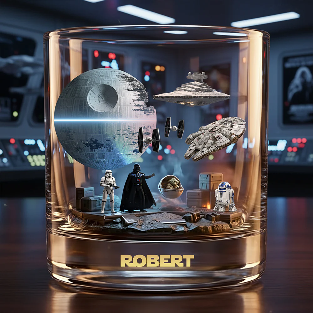 Universe War - Personalized Personalized The Force Whiskey Glass