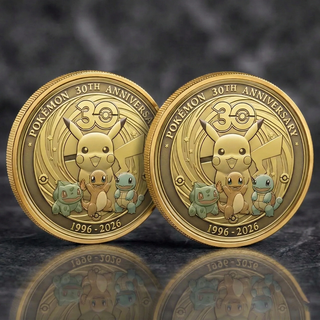 Pocket Monster 30th Anniversary Commemorative Coin 1996–2026 – Collector Edition Coin