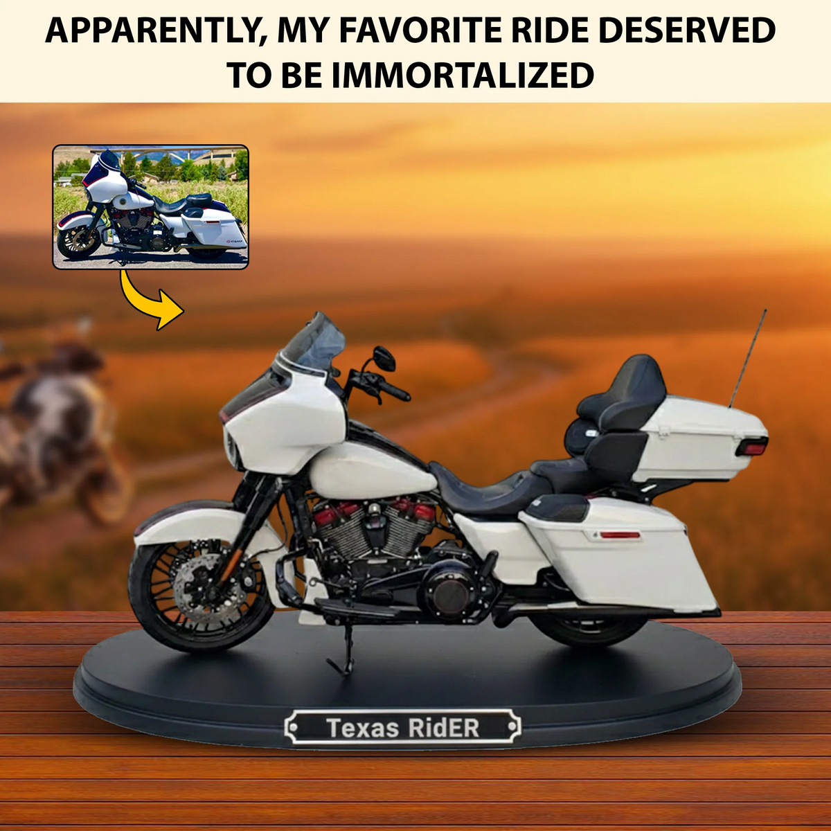 Custom Motorcycle, Trophy Moments Photo Style Acrylic Plaque