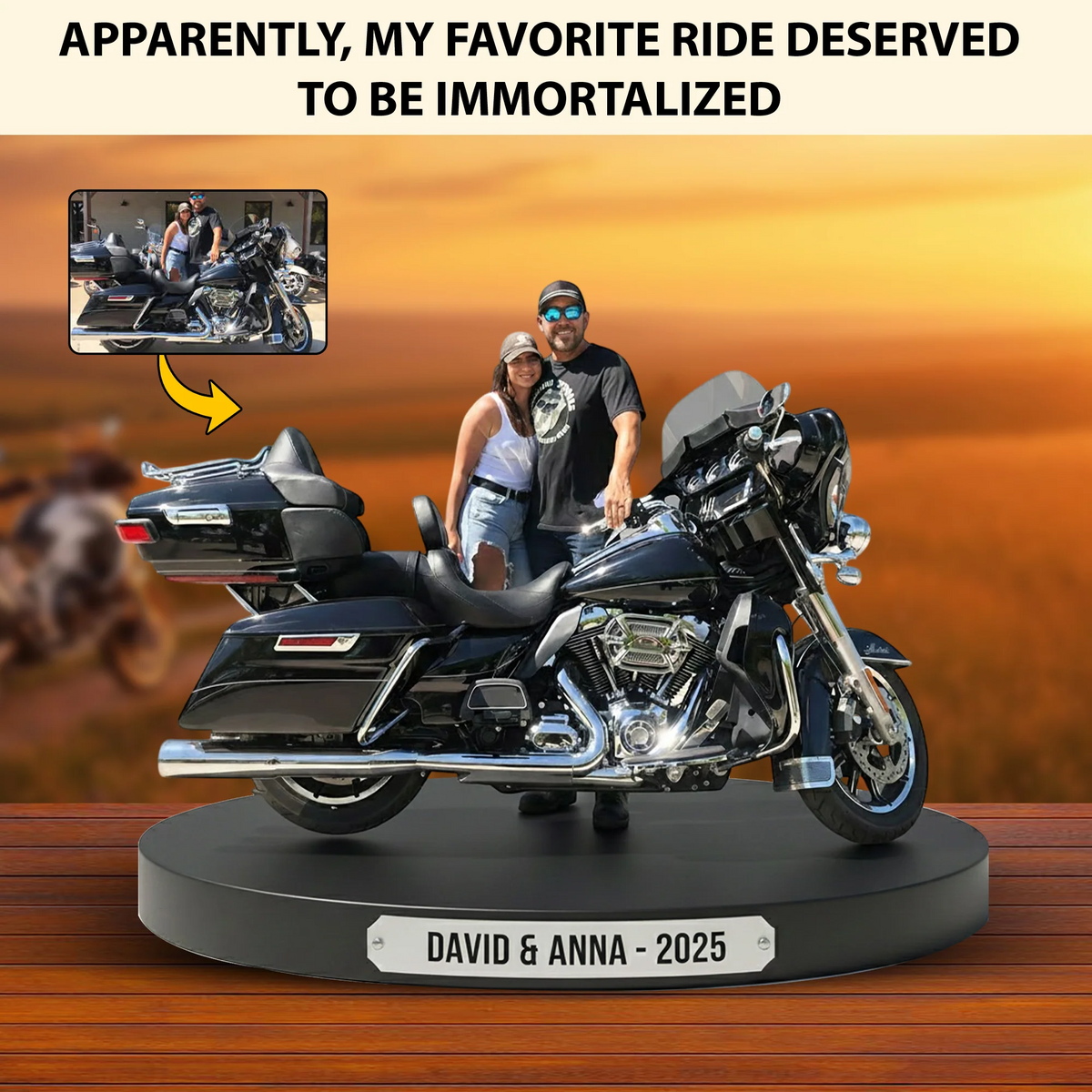 Custom Motorcycle, Trophy Moments Photo Style Acrylic Plaque
