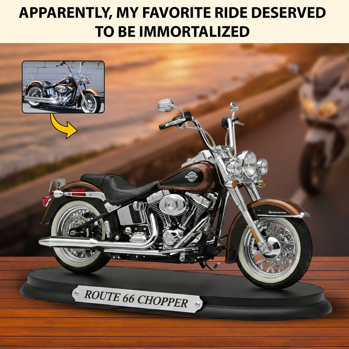 Custom Motorcycle, Trophy Moments Photo Style Acrylic Plaque