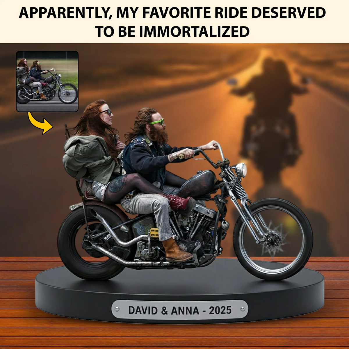 Custom Motorcycle, Trophy Moments Photo Style Acrylic Plaque