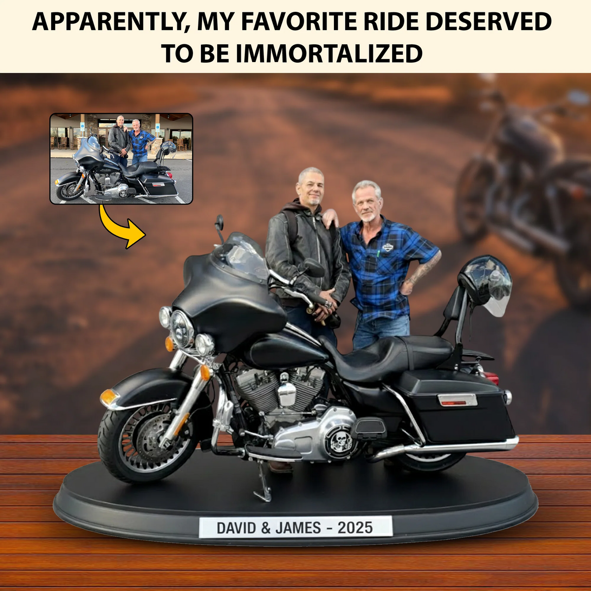 Custom Motorcycle, Trophy Moments Photo Style Acrylic Plaque