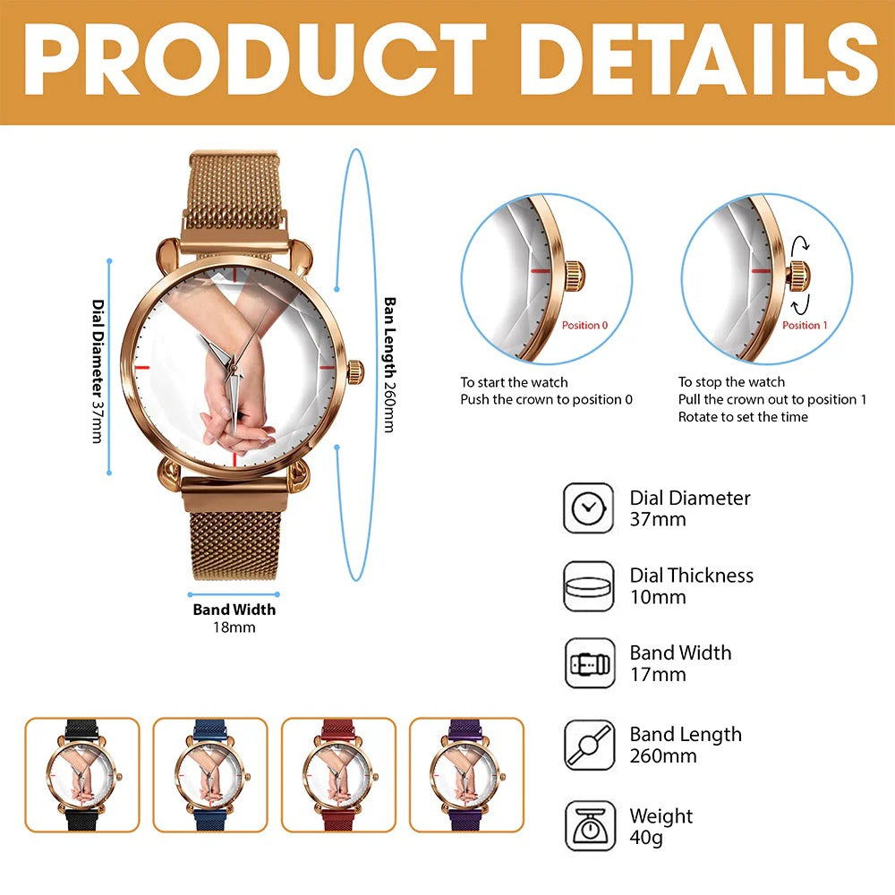 Blue Alien Mesh Strap Quartz Watch – Personalized Gifts for Cartoon Lovers
