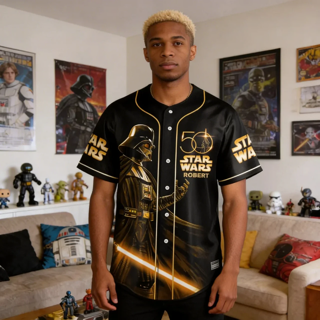 Galaxy Star Celebrating 50th Anniversary - Personalized Baseball Jersey