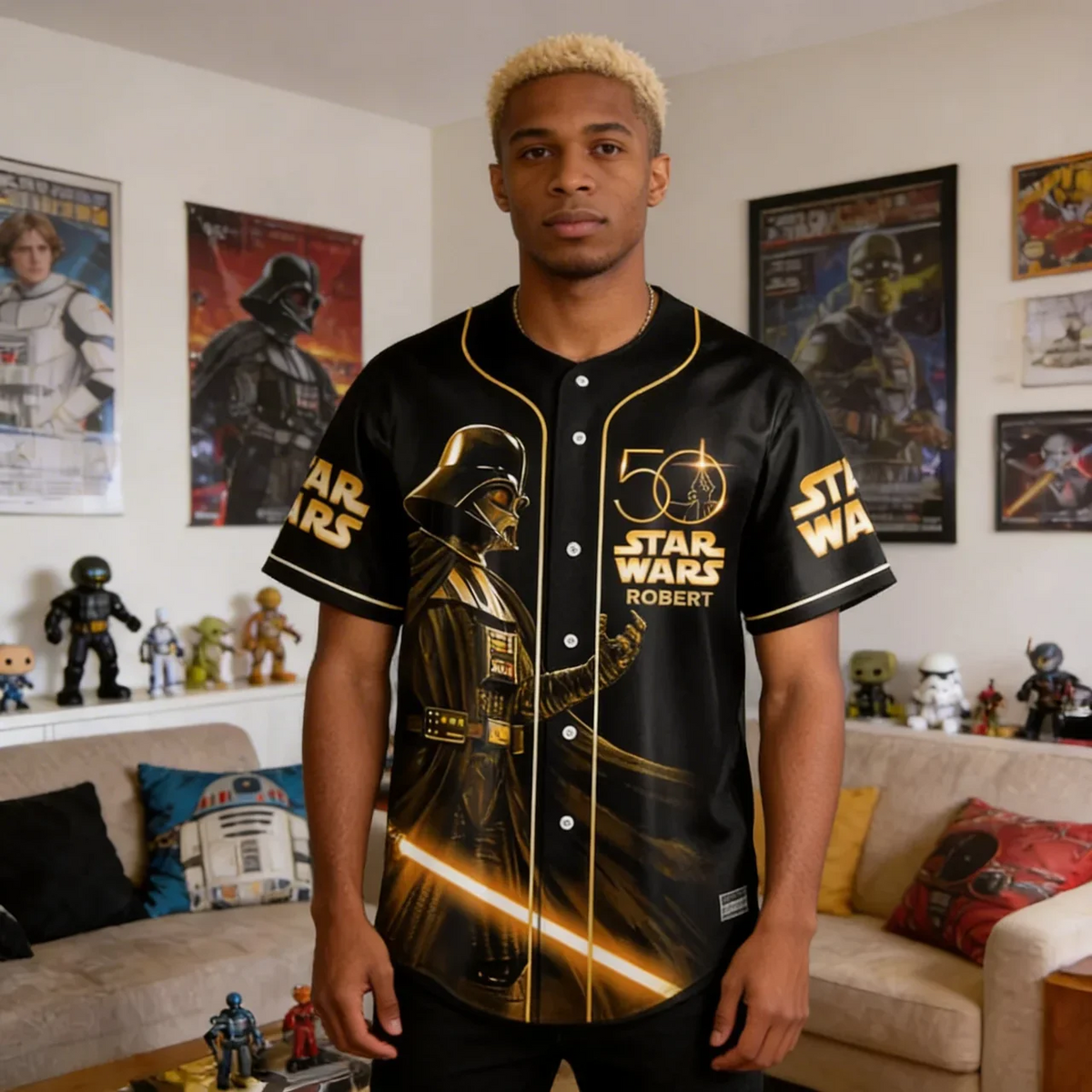 Galaxy Star Celebrating 50th Anniversary - Personalized Baseball Jersey