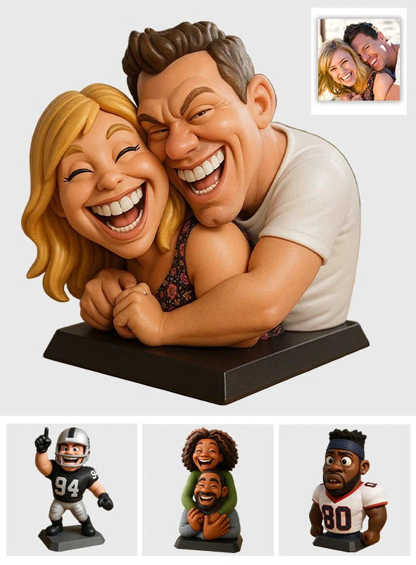 Custom Couple Photo Pixar Cartoon Style Acrylic Plaque