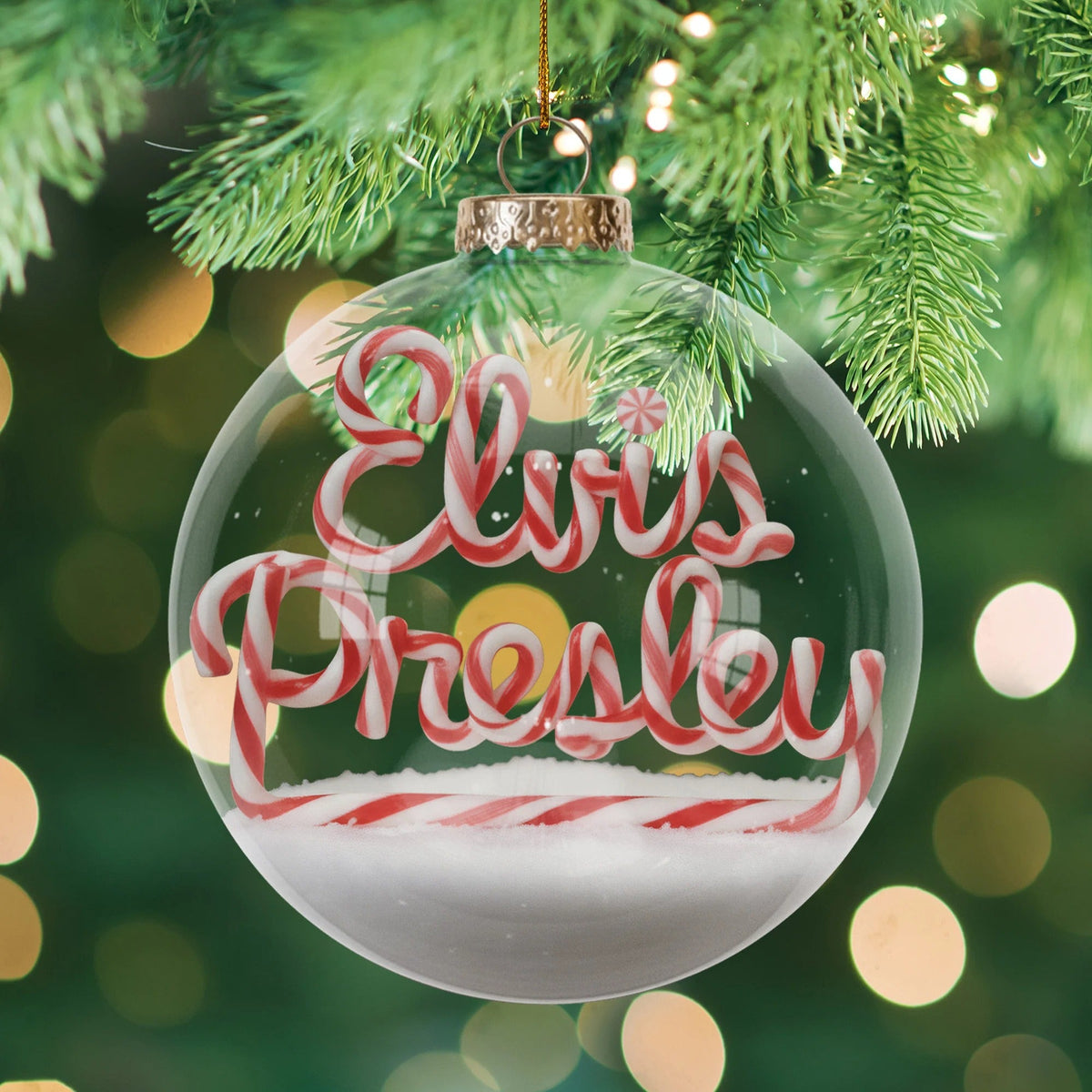 ELPR Legend Singer – Personalized Holiday Scene Custom Shaped Acrylic Ornament