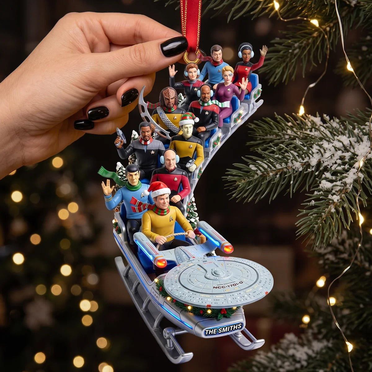 Fun Warp Speed On Snow Ornament, Personalized Gift