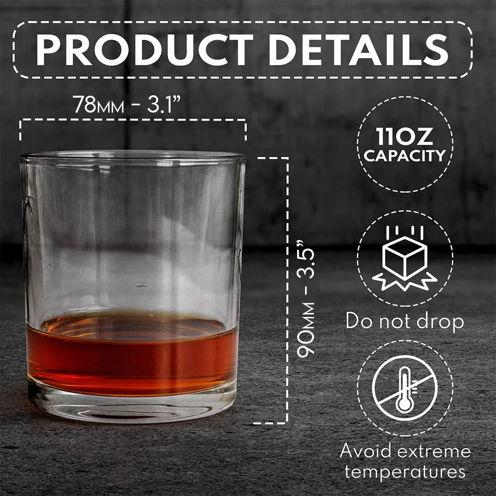50th Anniversary Scary Shark - Personalized Whiskey Glass