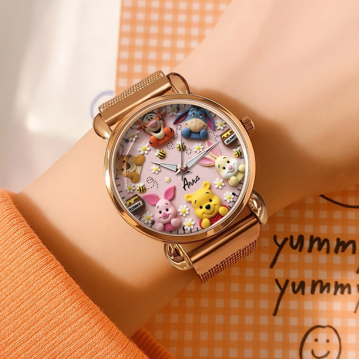 Personalized Christmas Gifts For Cartoon Lovers Mesh Strap Quartz Watch
