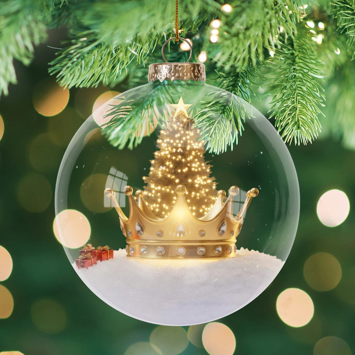 ELPR Legend Singer – Personalized Holiday Scene Custom Shaped Acrylic Ornament