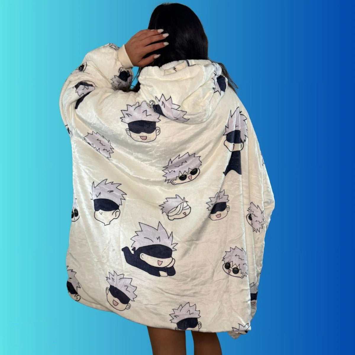 Anime Chibi - Personalized Anime Blanket Hoodie