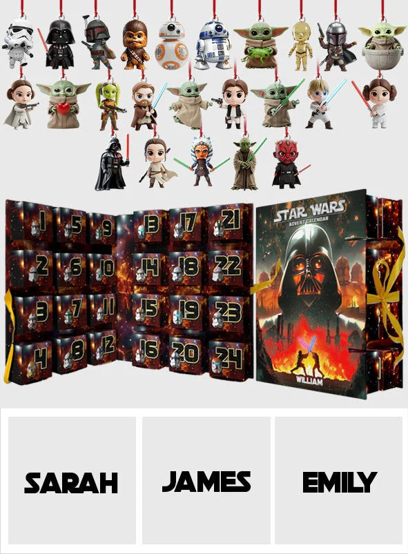 The Force Be With You - Personalized The Force Folded Advent Calendar With Ornaments