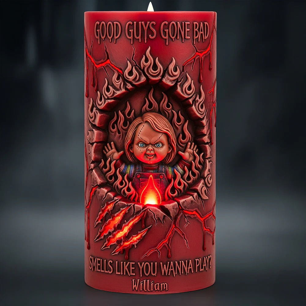 Branding From Classic Slashers LED Candle - Personalized Gifts For Horror Fans