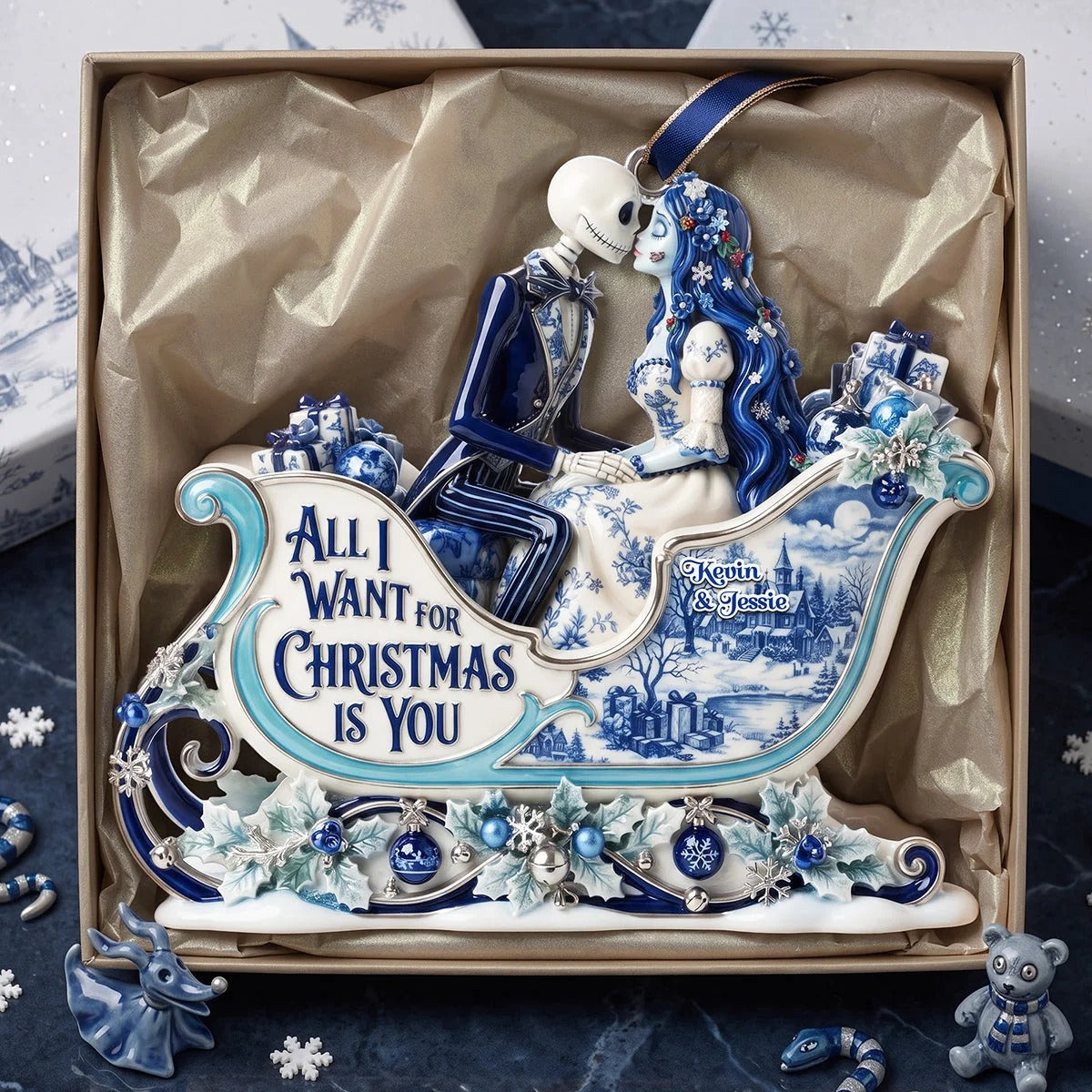 Nightmare Couple Ornament - Personalized Christmas Gifts