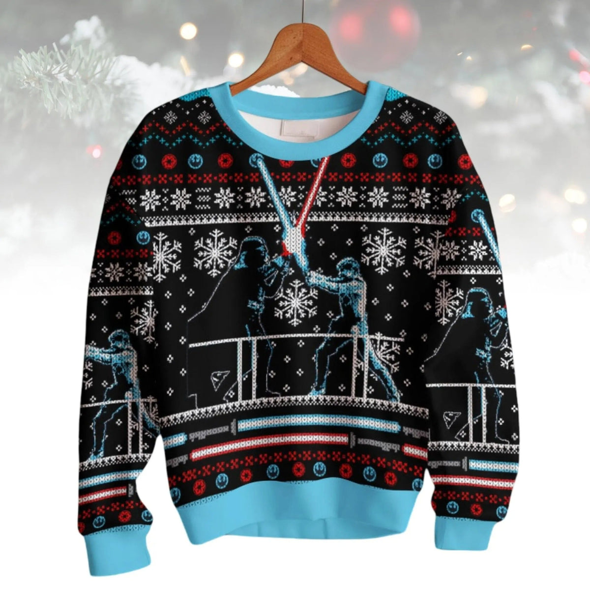 Galaxy Battle - Personalized Galaxy Ugly Sweater, Xmas Ugly Sweatshirt