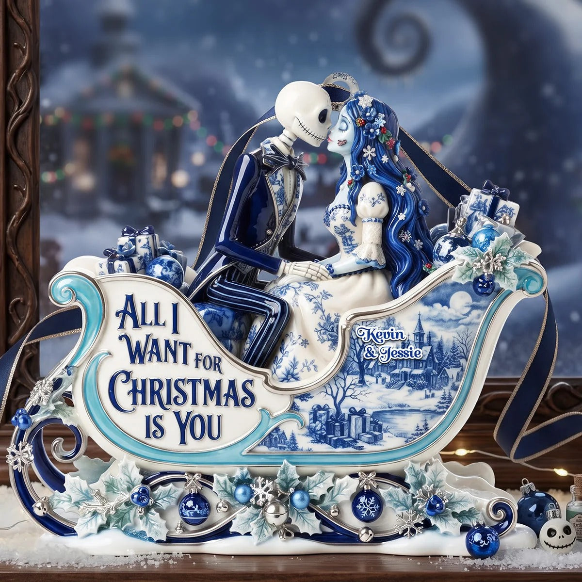 Nightmare Couple Ornament - Personalized Christmas Gifts