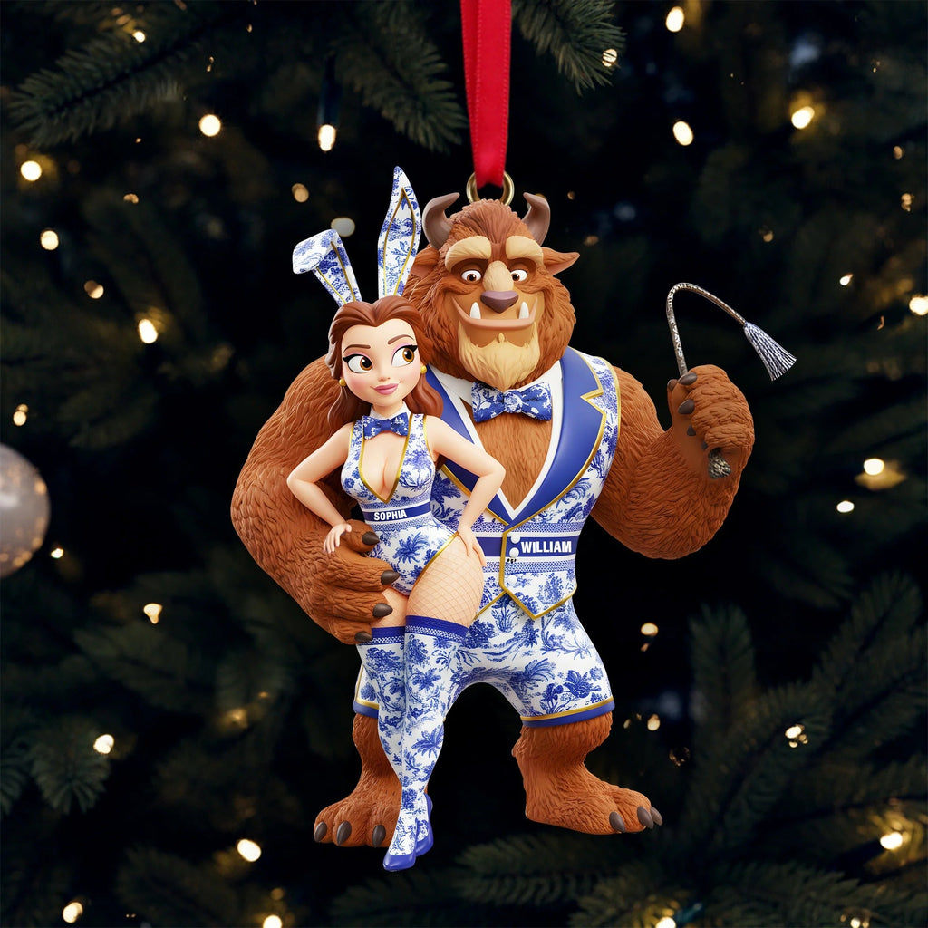 Cheeky Fairytale Couple Ornament - Personalized Gifts For Couple