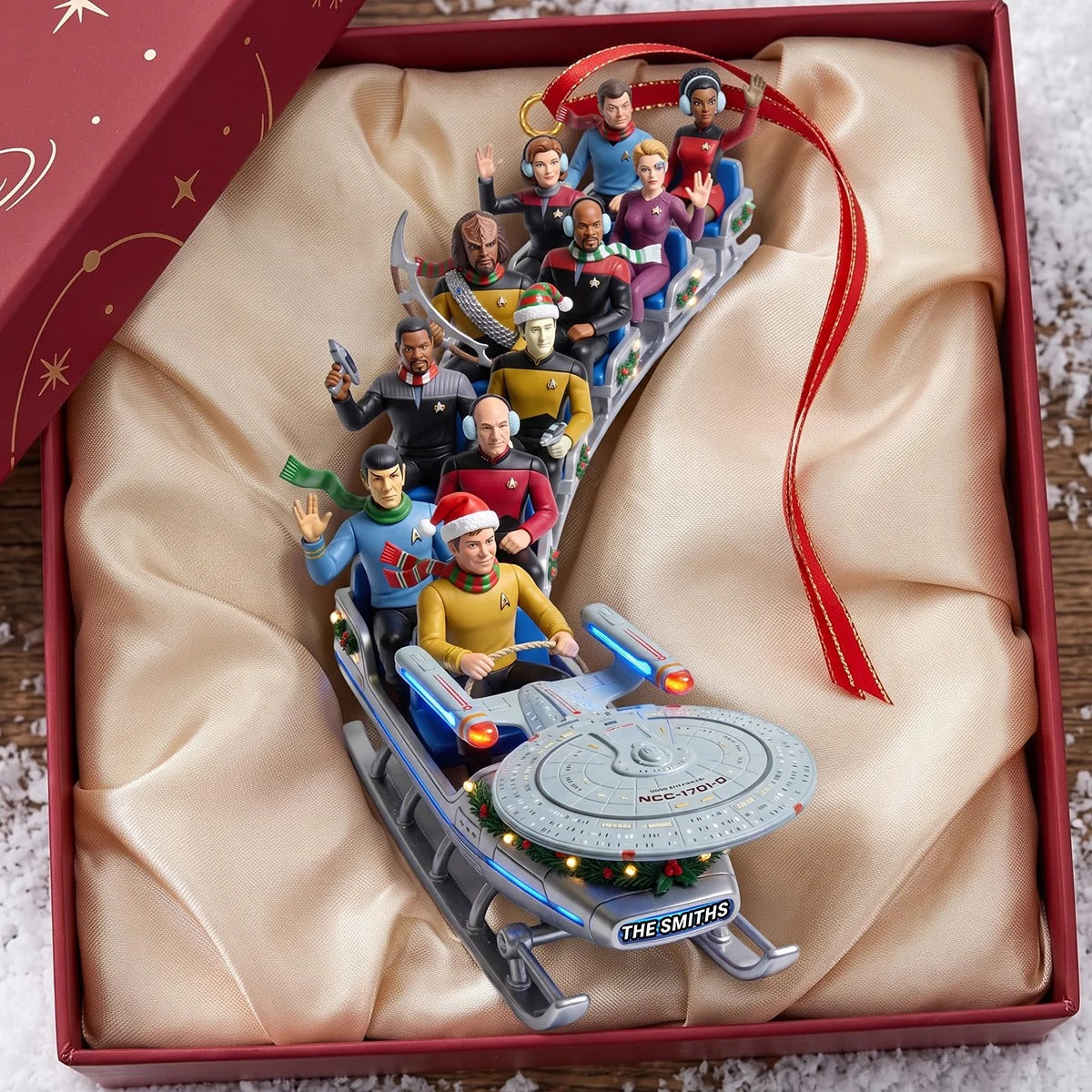 Fun Warp Speed On Snow Ornament, Personalized Gift