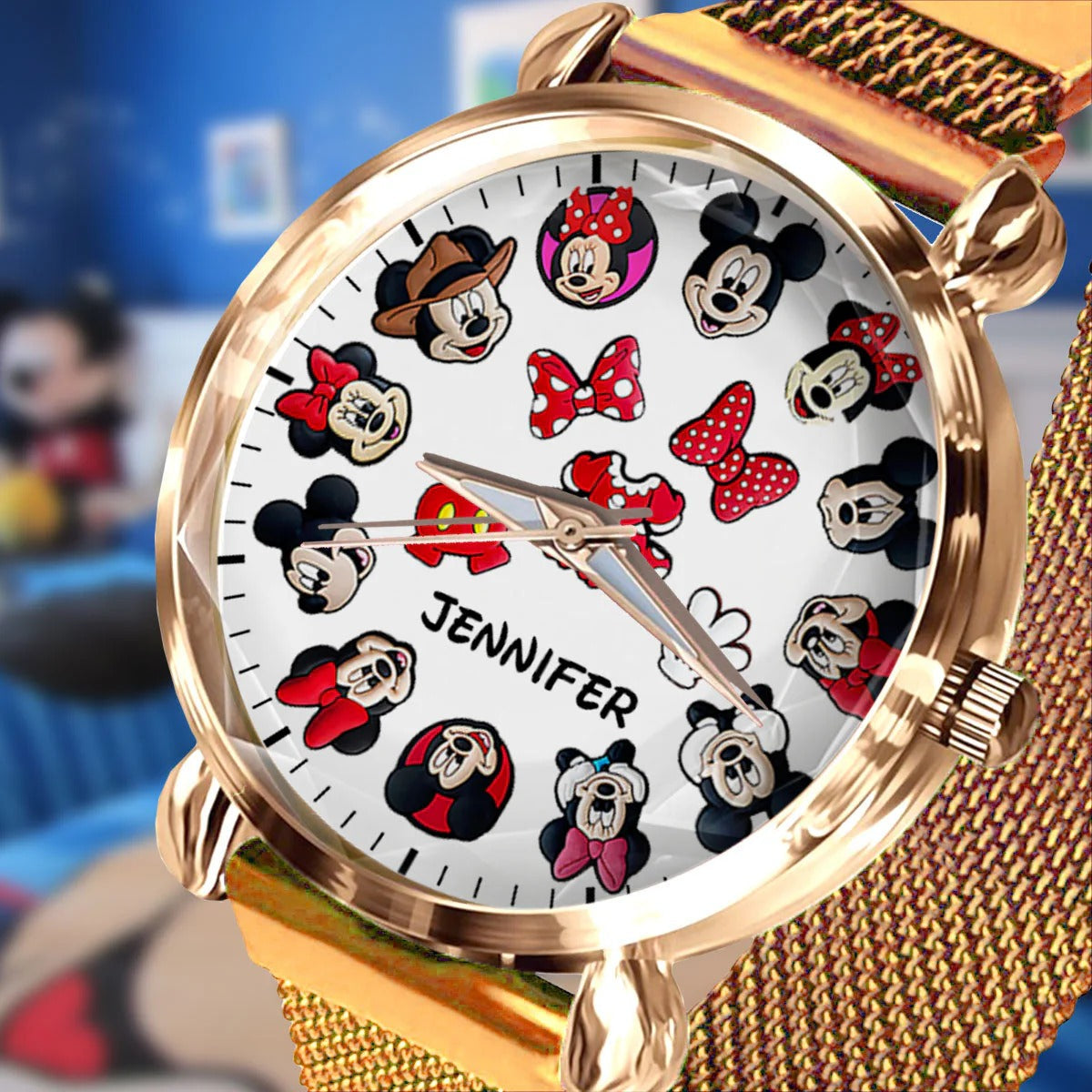 Mouse Happy Time - Personalized Mouse Women Hand Watch