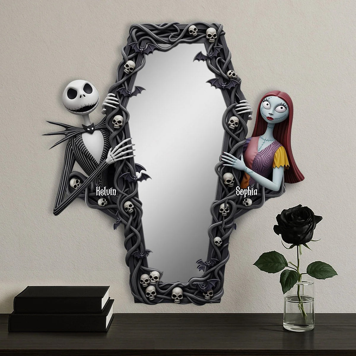 The Nightmare Couple - Personalized Nightmare Wall Hanging Mirror