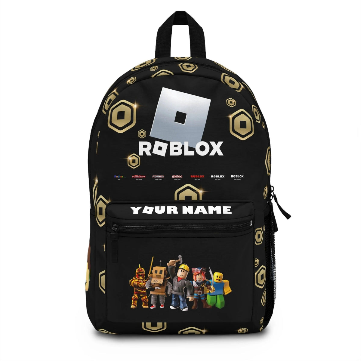 Custom Gamer Backpack for Kids – Personalized Name with 3D Game Characters Print
