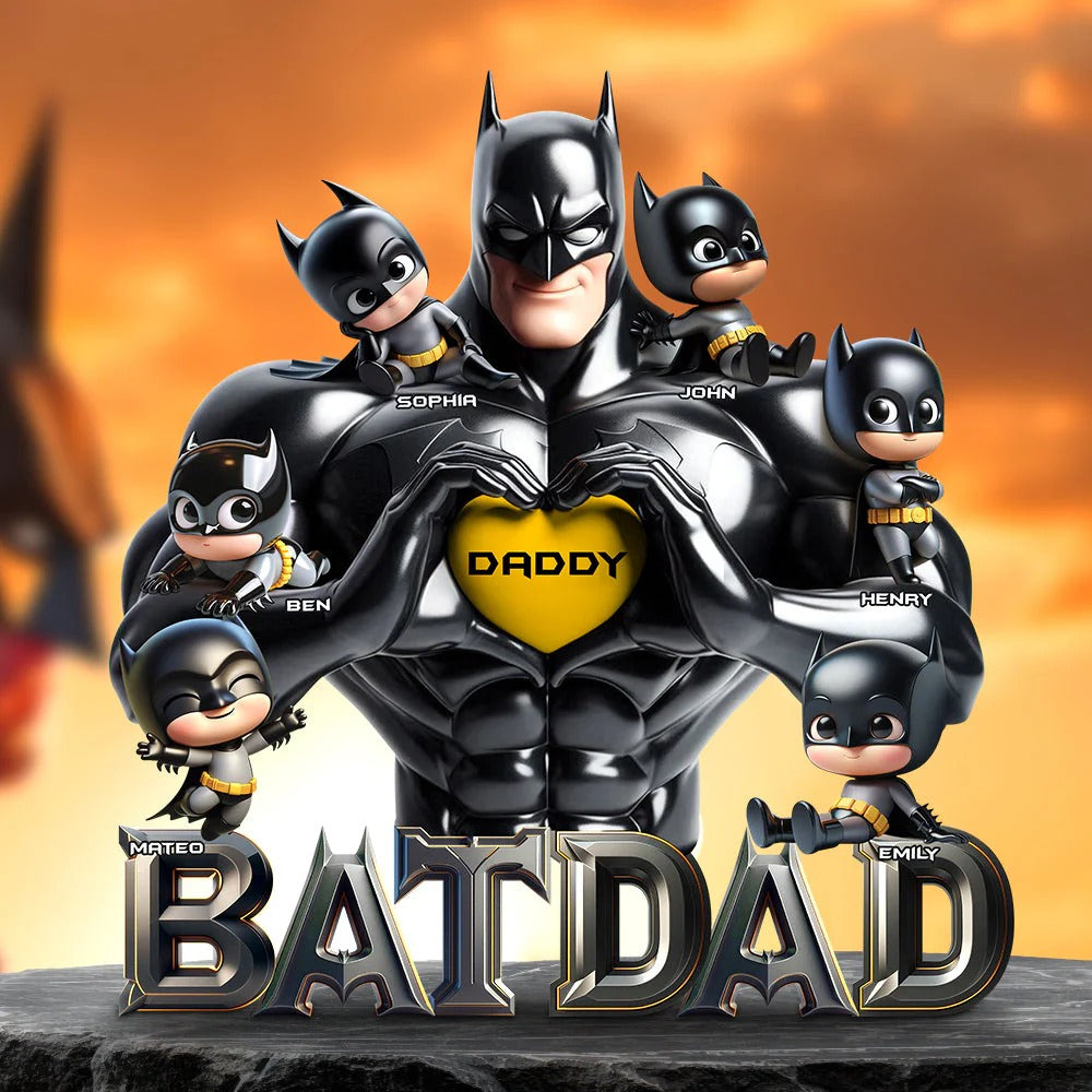 Dark Hero Dad Acrylic Plaque - Personalized Gifts For Father