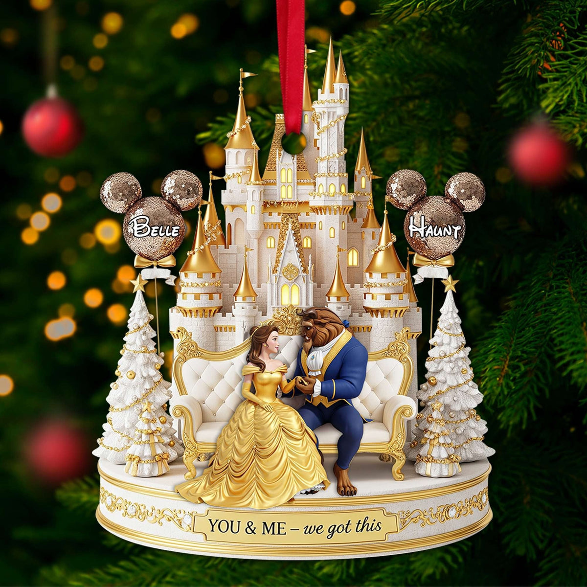 Timeless Tale Couple Ornament - Personalized Christmas Gifts For Couple