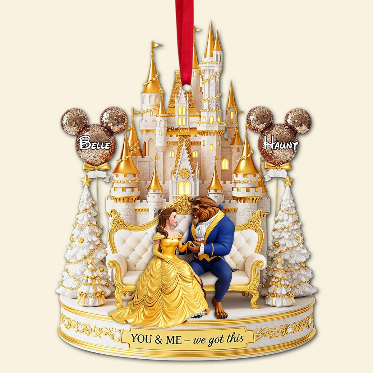 Timeless Tale Couple Ornament - Personalized Christmas Gifts For Couple