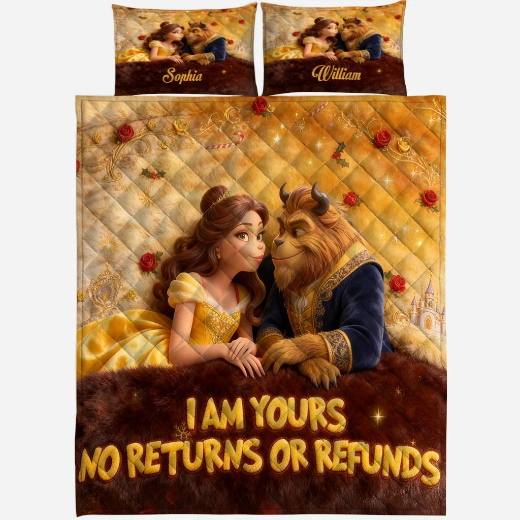 Couple Magic Princess & Monster Bedding Set – Personalized Bedroom Decor