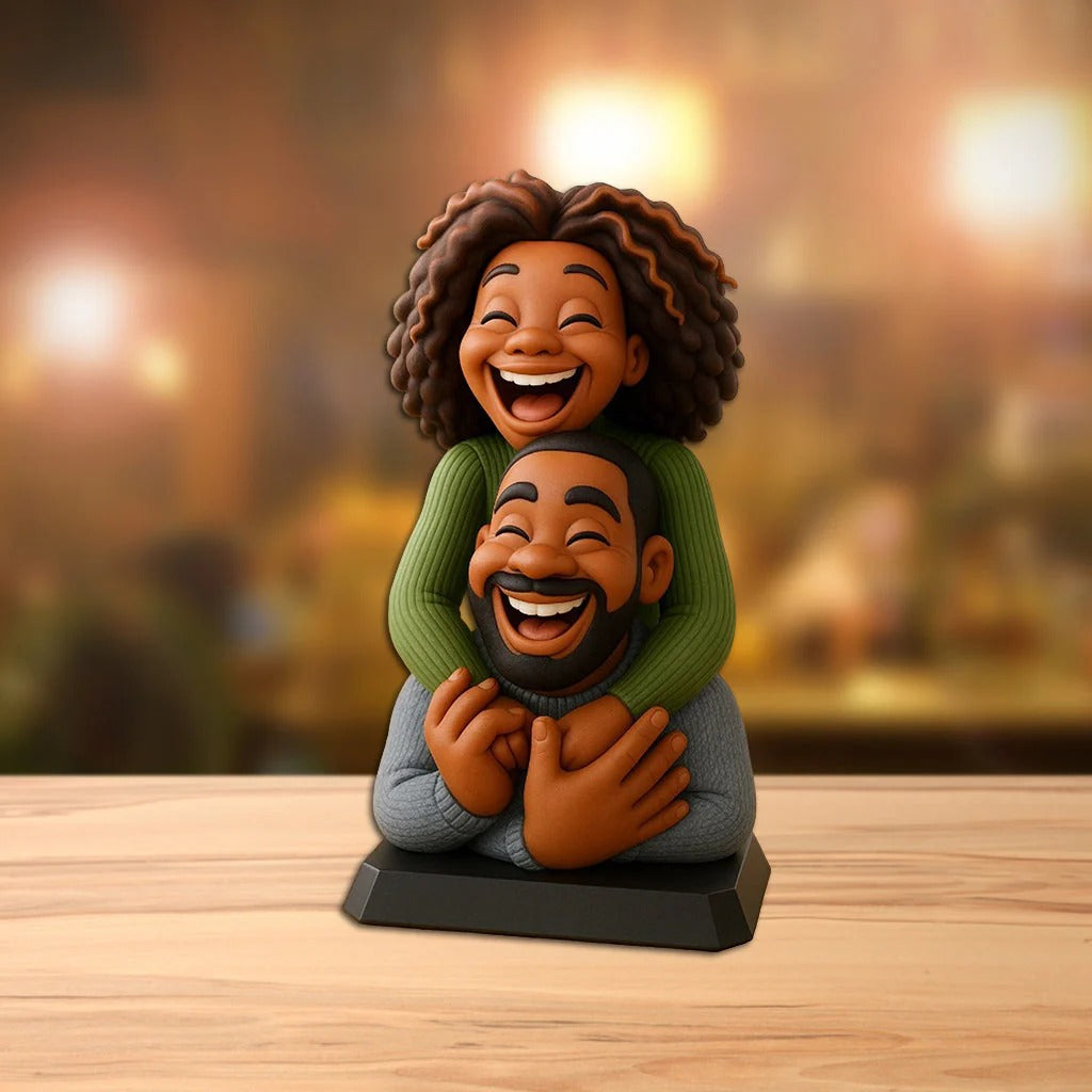 Custom Couple Photo Pixar Cartoon Style Acrylic Plaque